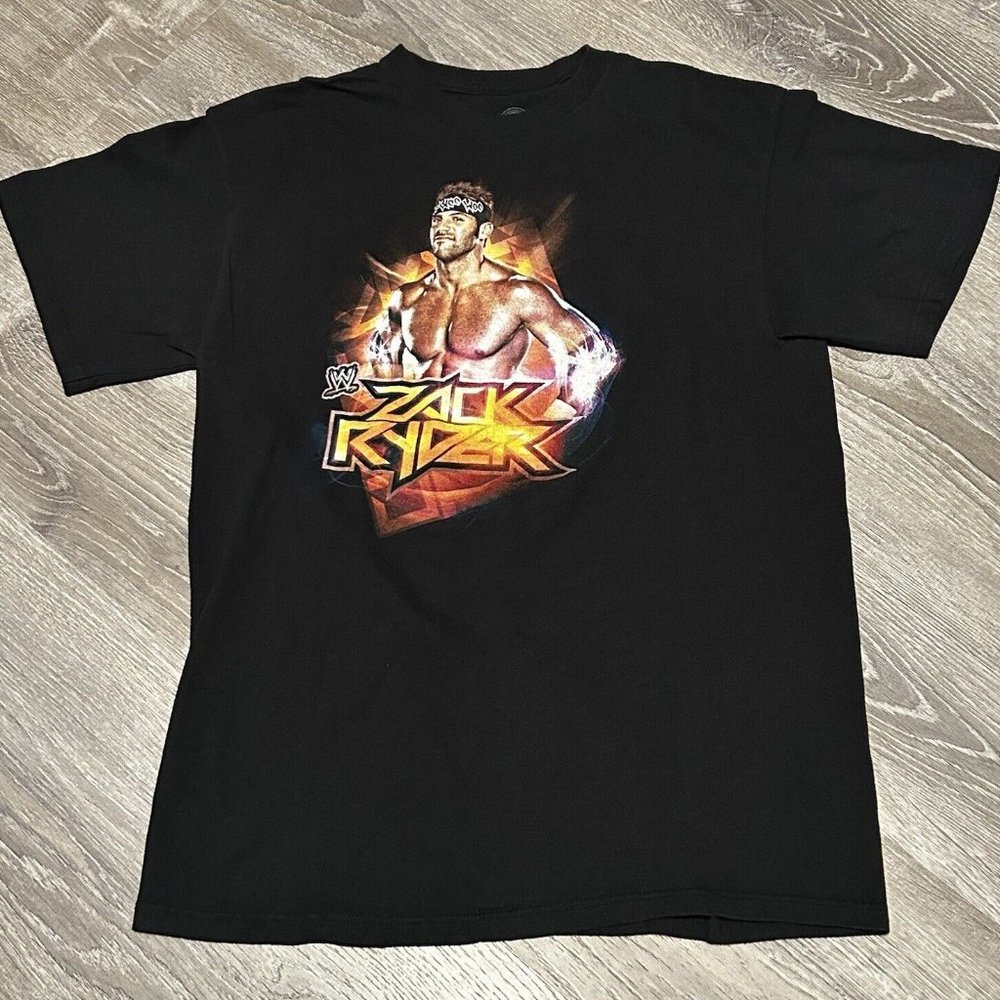 Vintage WWE Zach Ryder Matt Cardona Wrestling T Shirt Graphic Tee Basics M WWF